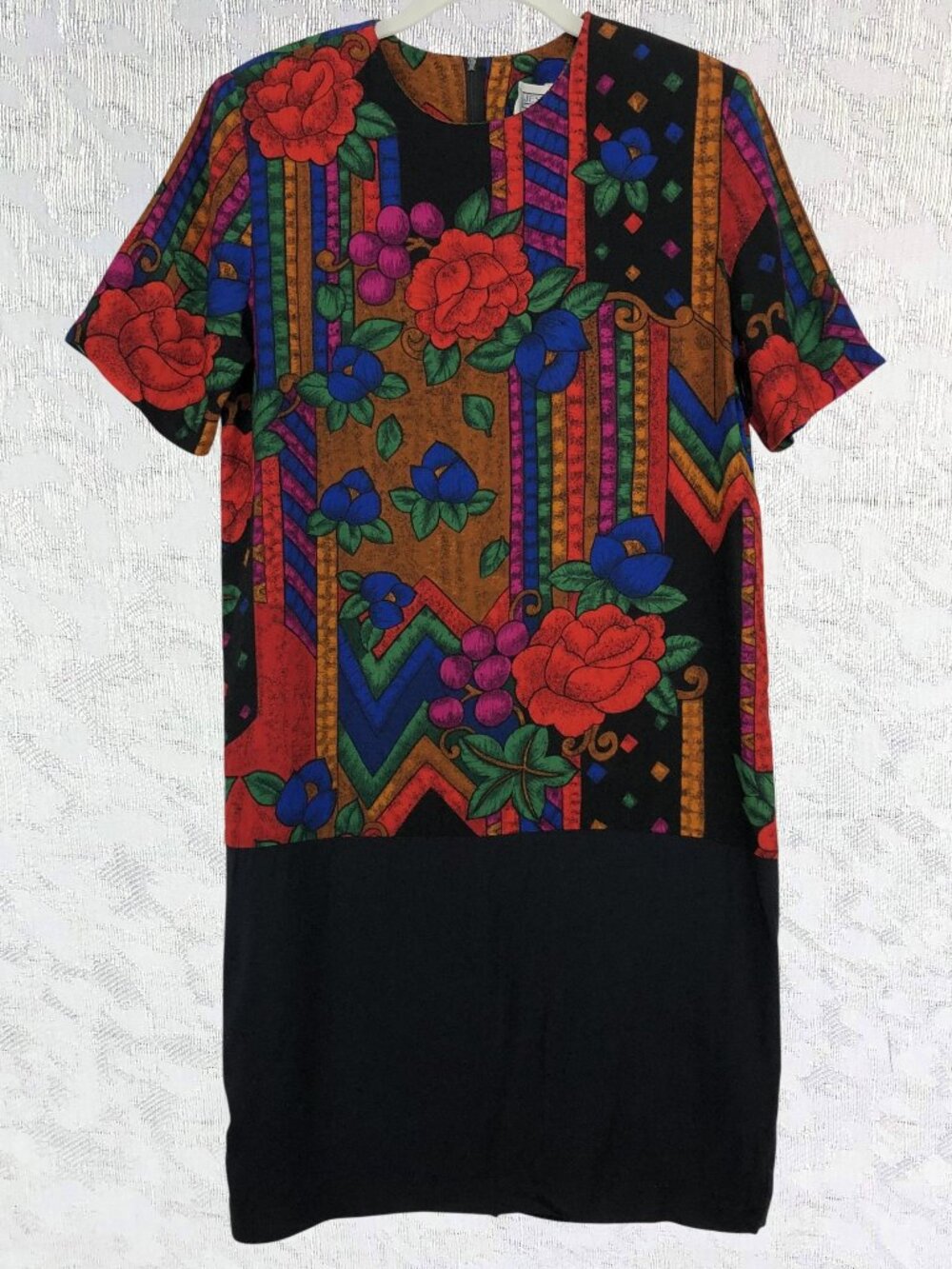 Jessica Howard Vintage Floral Print Midi Dress Multicolored Rayon Petite Size 8